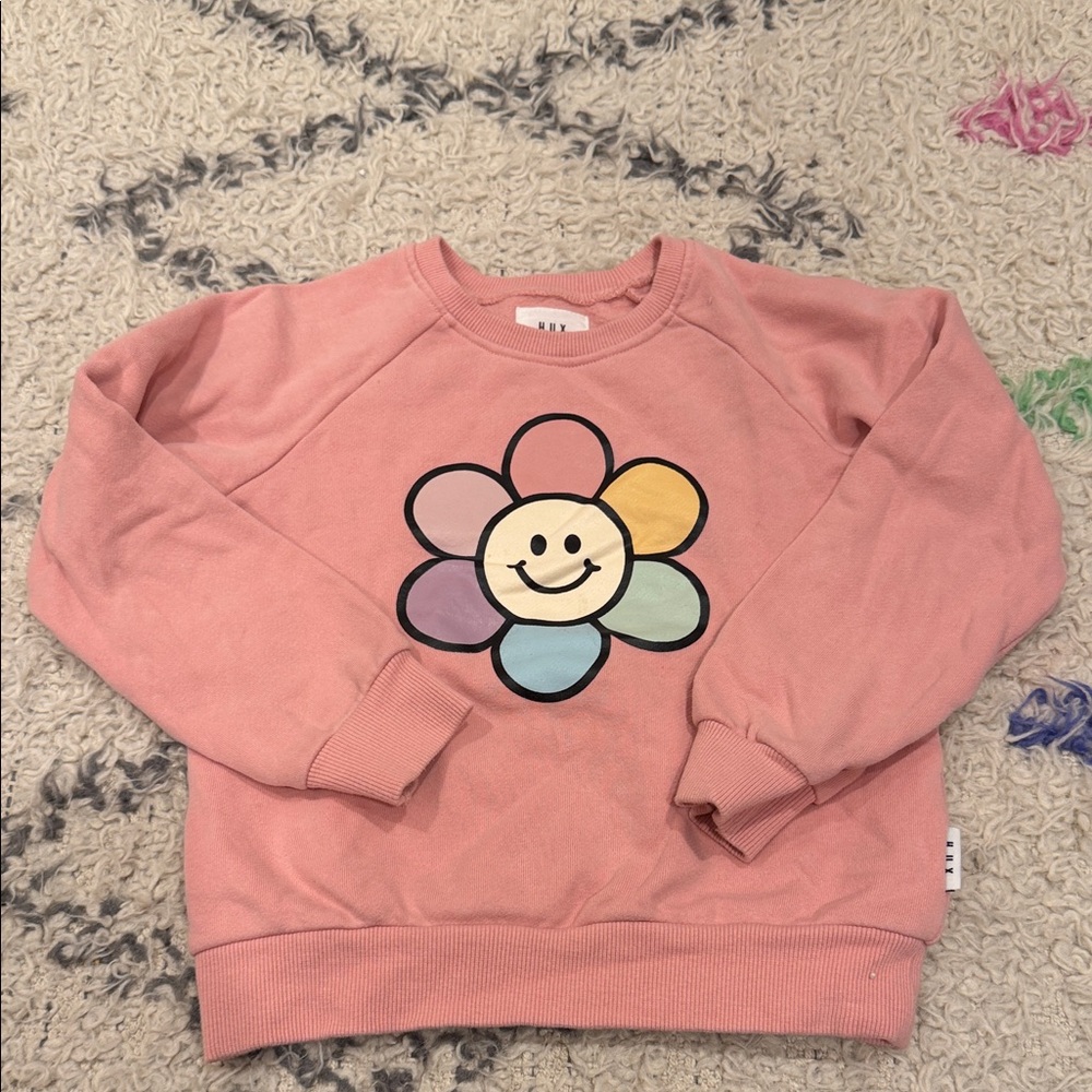 Hux Kids Pink Flower Sweatshirt size 6